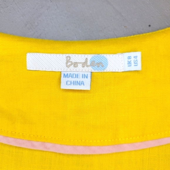 [Like New] Boden 100% Linen Keyhole Neck 3/4 Sleeve Tunic Size 4 - Picture 5 of 9